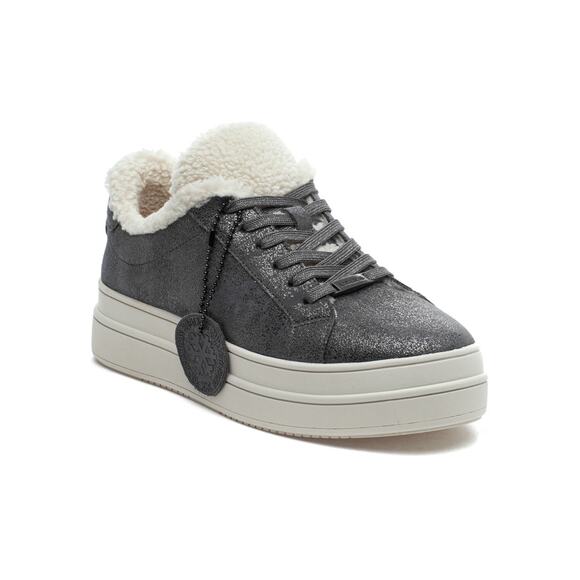 J/SLIDES Shoes - J/Slides Size 10M Pewter Suede Ninka Waterproof Sneaker Faux Shearling P29-7